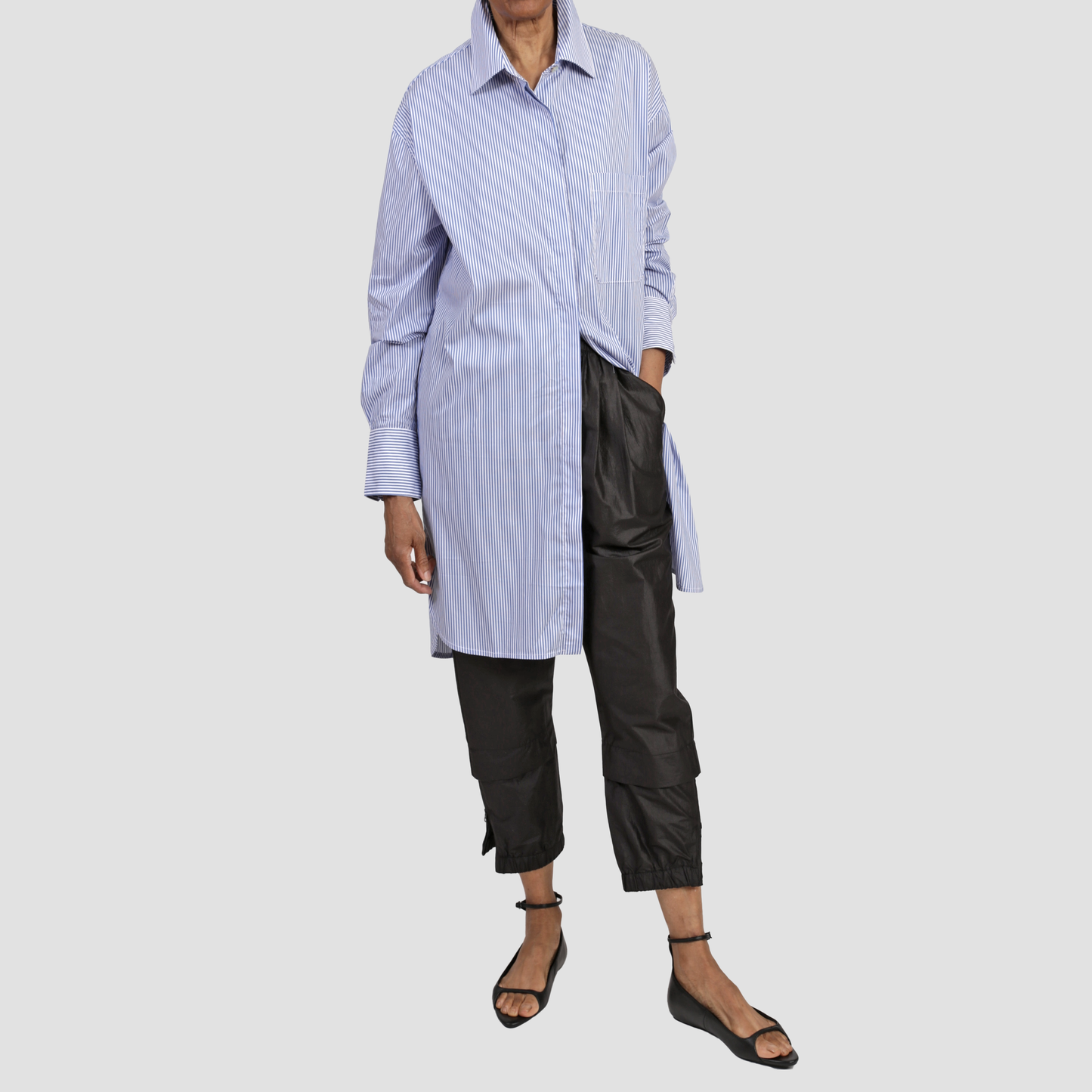 WESLEY LAUNCH BLOUSE Blue Stripe