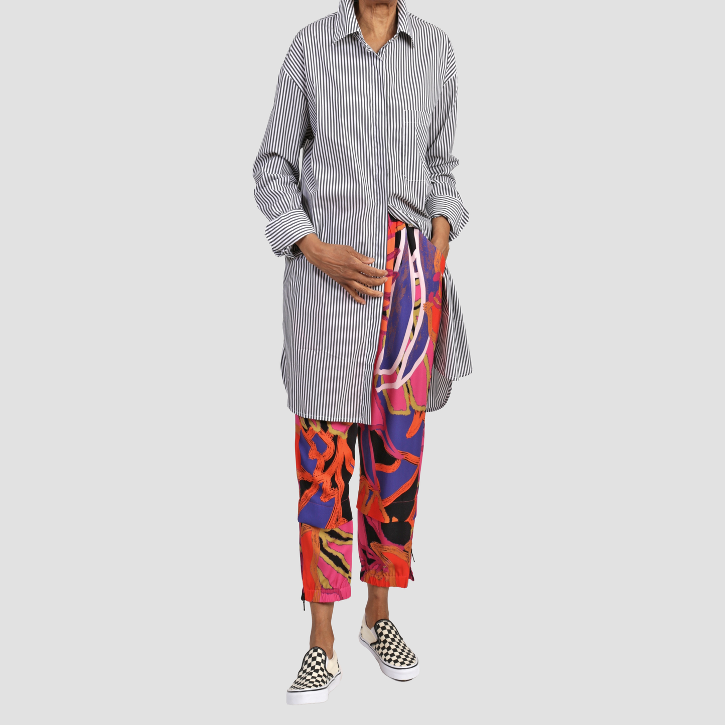 WESLEY LAUNCH BLOUSE Coal Stripe