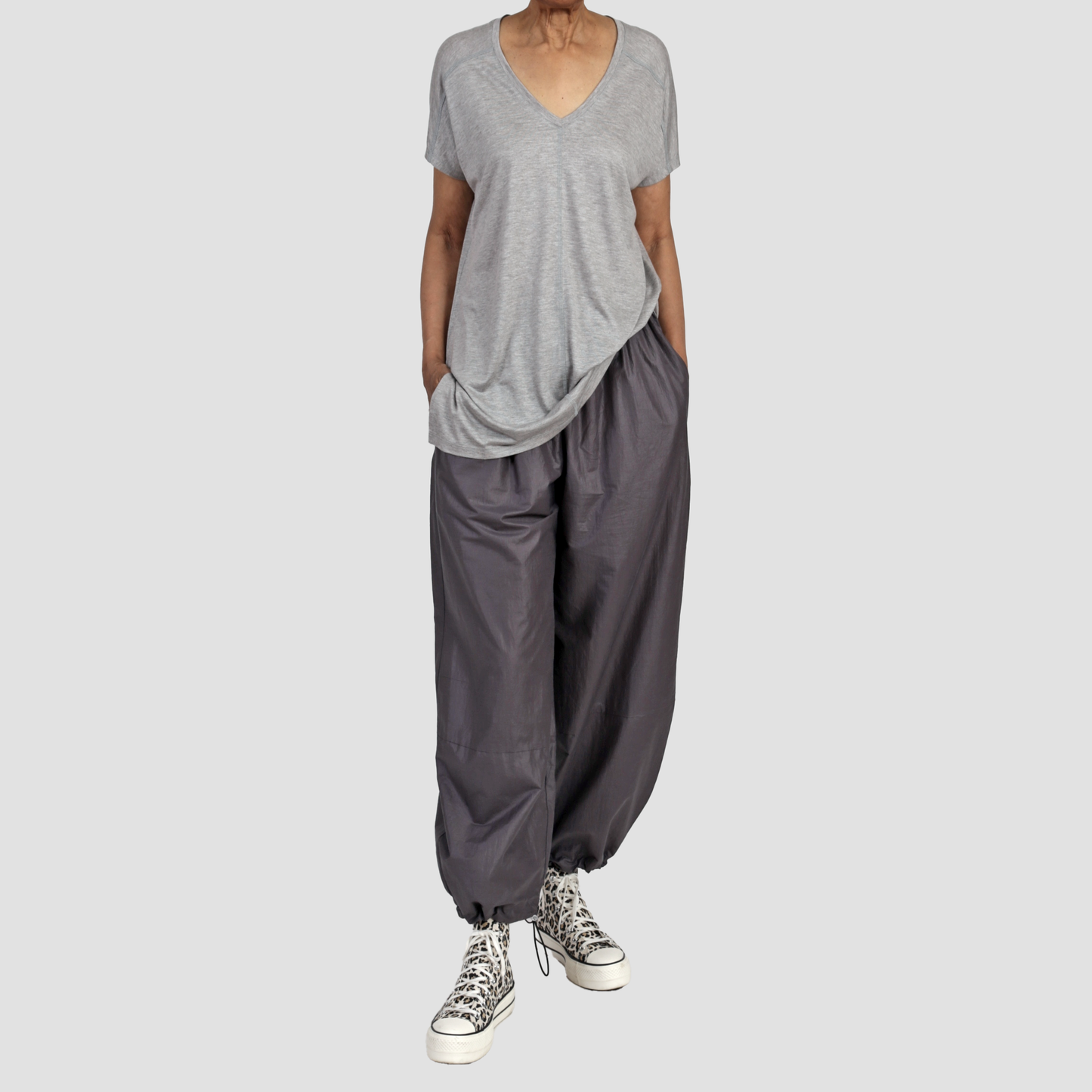 LELAND TUCK TEE Grey Marl