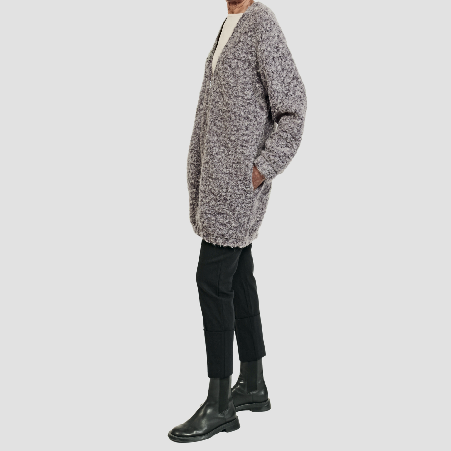 BOUCLE WALKER CARDI - Fig