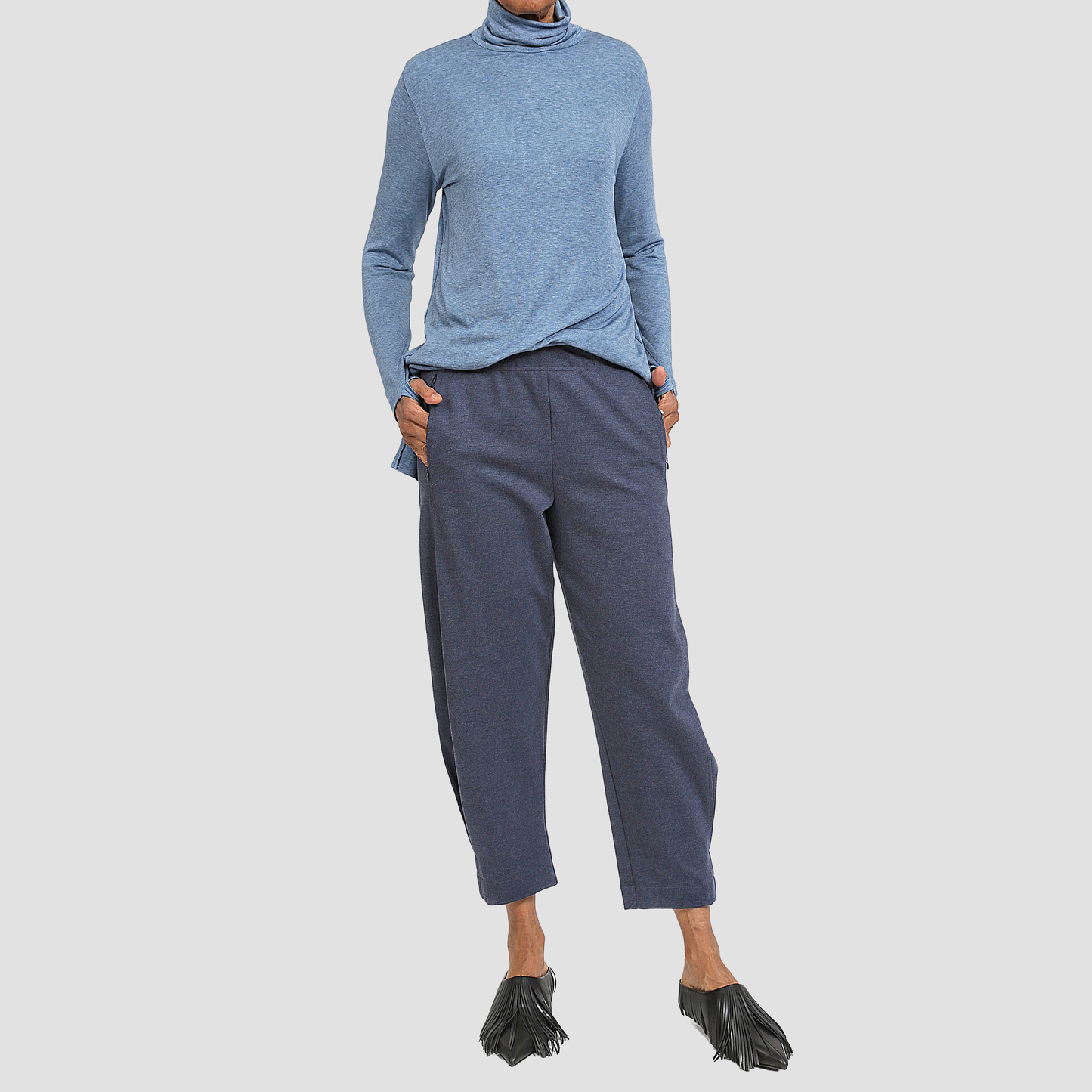 SIMON POPPY ROLLNECK Blue Mix