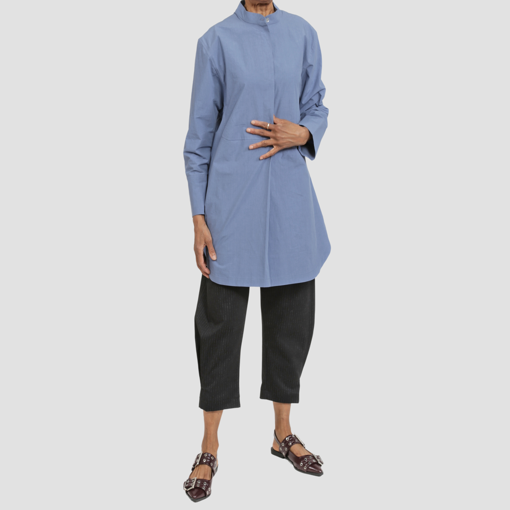 NASH BELLAMIE BLOUSE Slate
