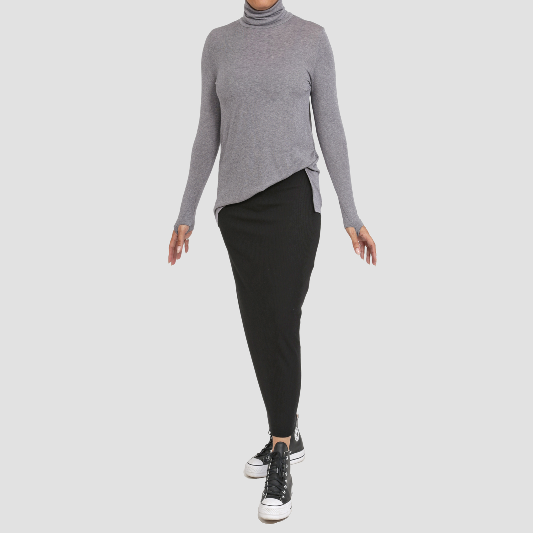 SIMON POPPY ROLLNECK Grey Mix