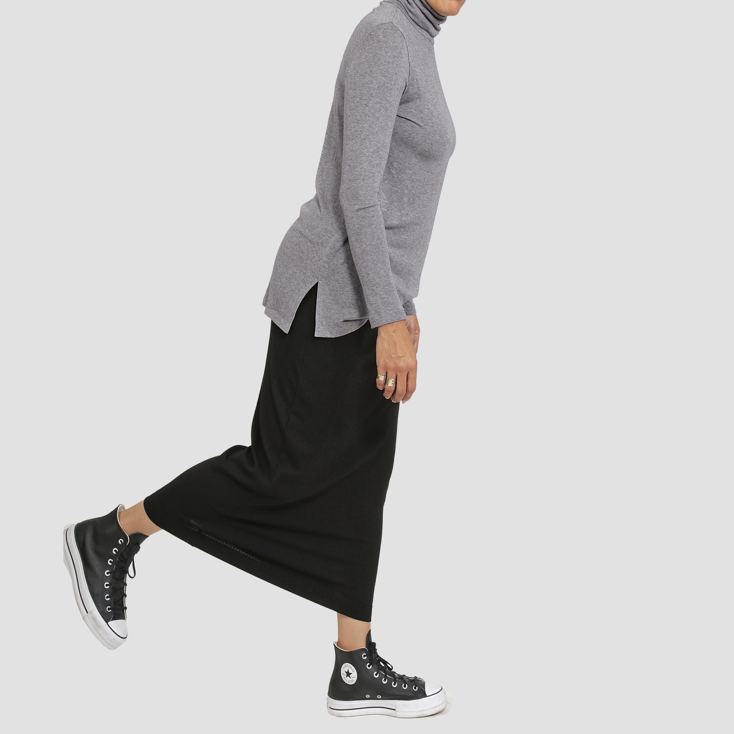 SIMON POPPY ROLLNECK Grey Mix
