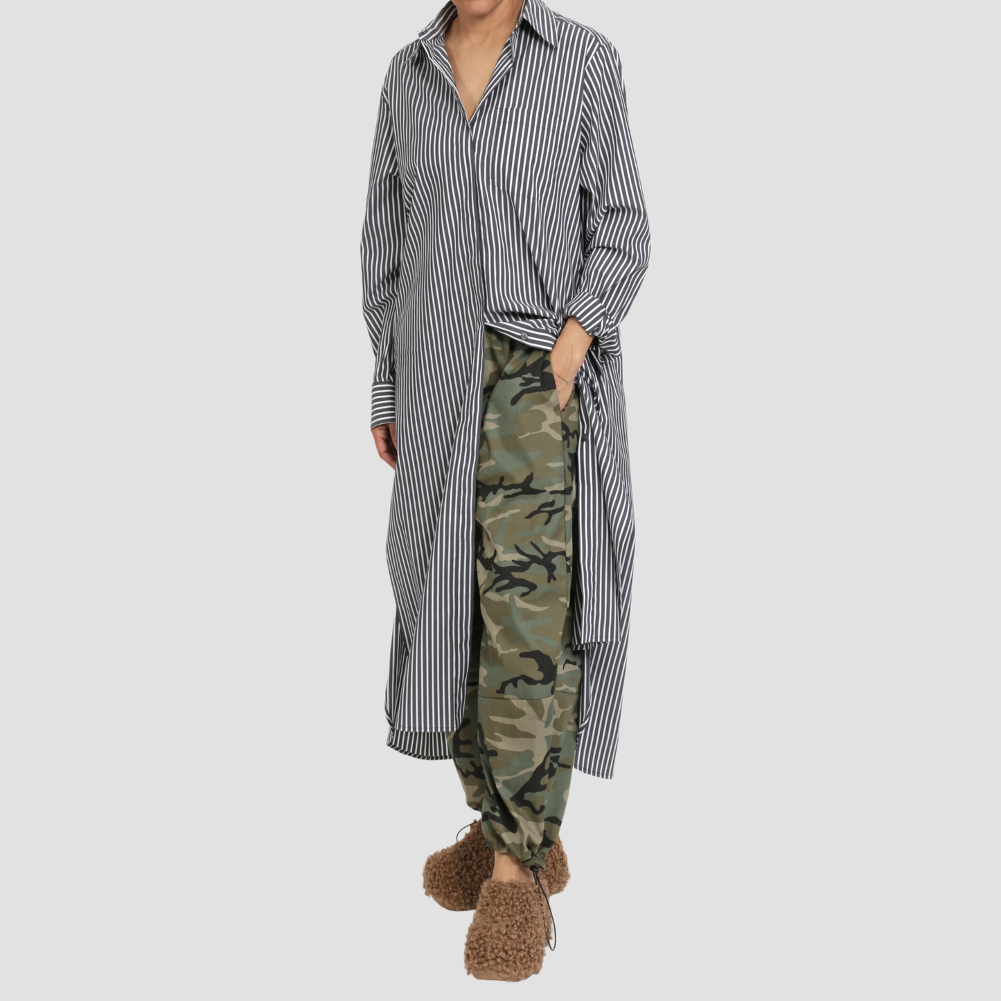 WESLEY ATELIER SHIRTDRESS Coal