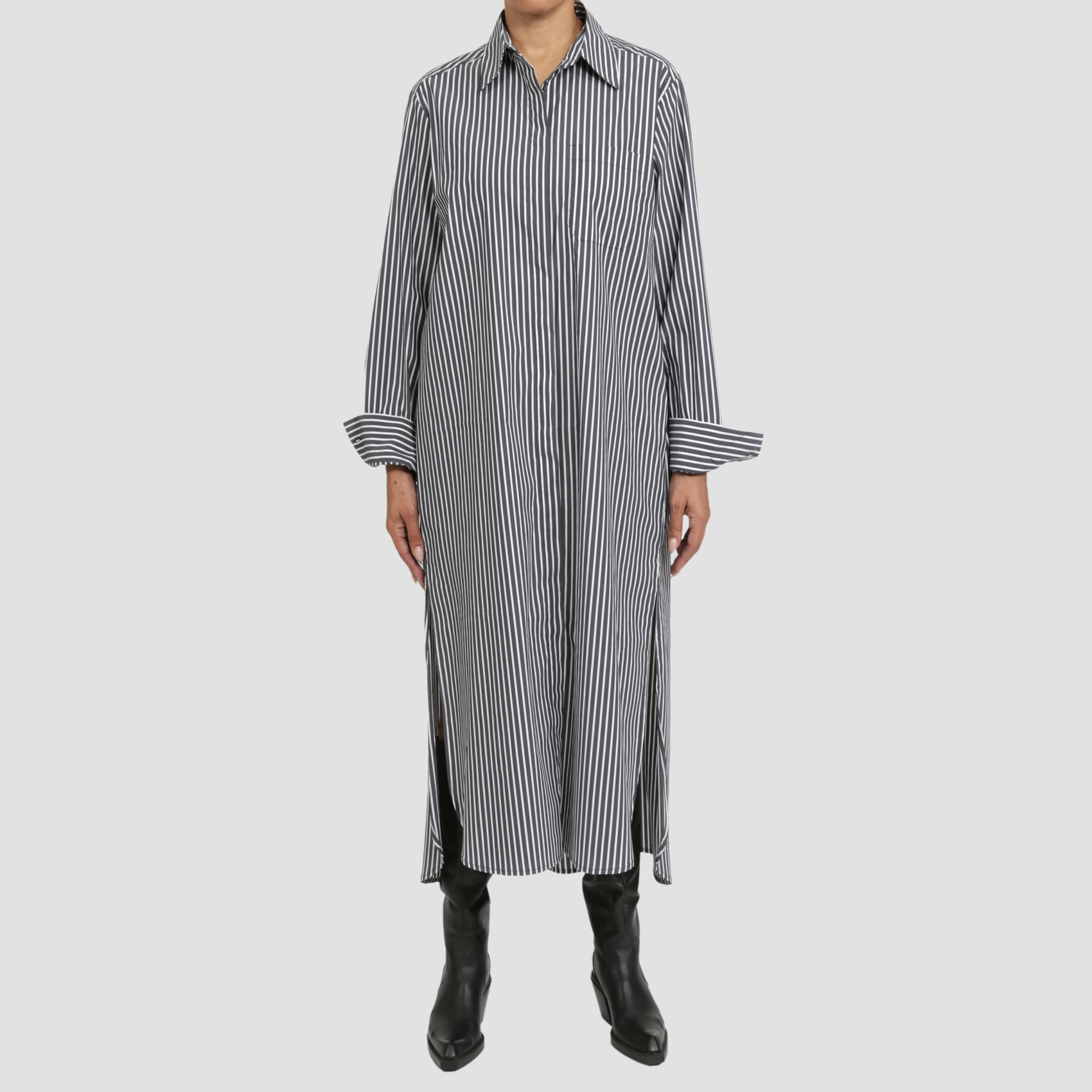 WESLEY ATELIER SHIRTDRESS Coal