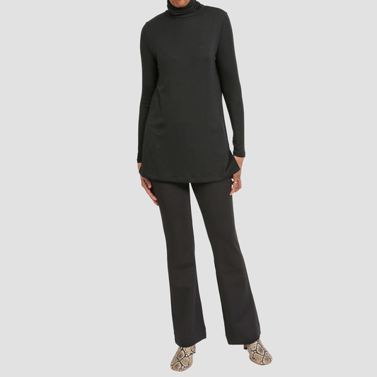 SIMON POPPY ROLLNECK Black