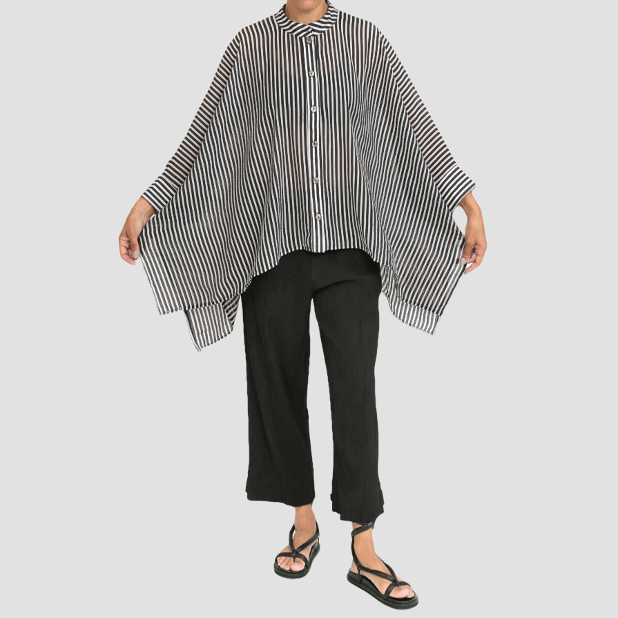 CAMILLE MIDORI TUNIC Black/Ivory