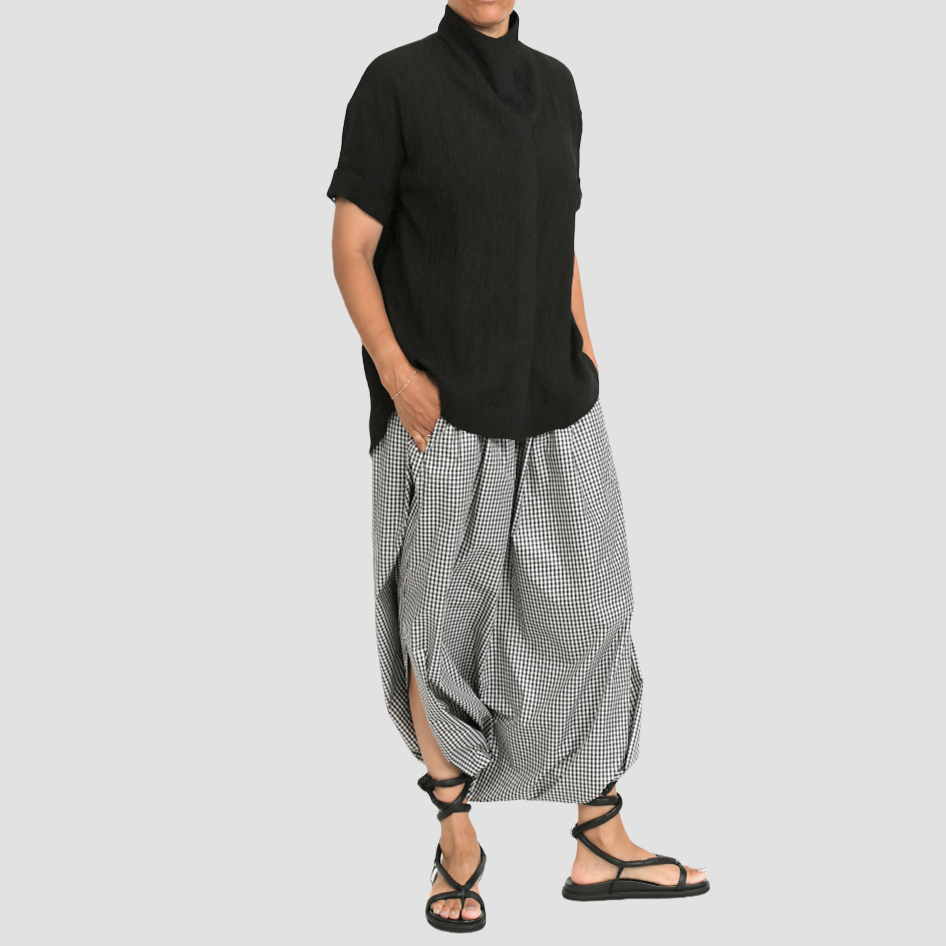 MICKEY LOOP SKIRT Ivory/Black