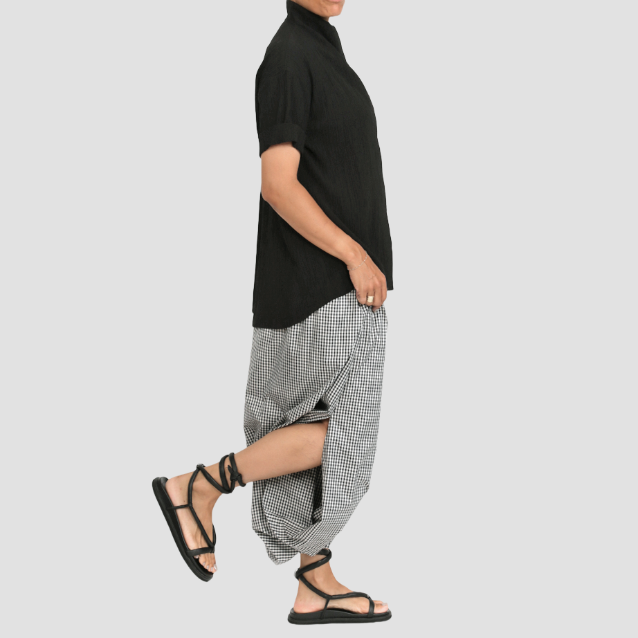 MICKEY LOOP SKIRT Ivory/Black