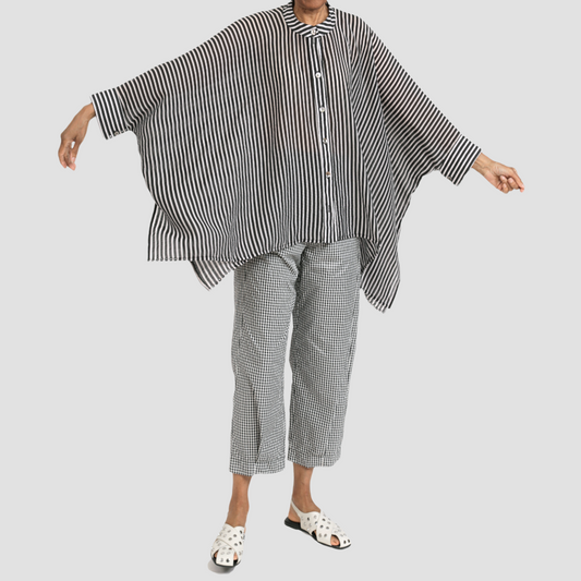 CAMILLE MIDORI TUNIC Black/Ivory